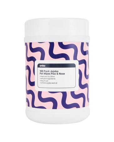 Anko 100 Pack Jojoba Pet Wipes (Paw and Nose)