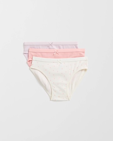 Australian Cotton Blend Older Girls Briefs 3 Pack - Maxx