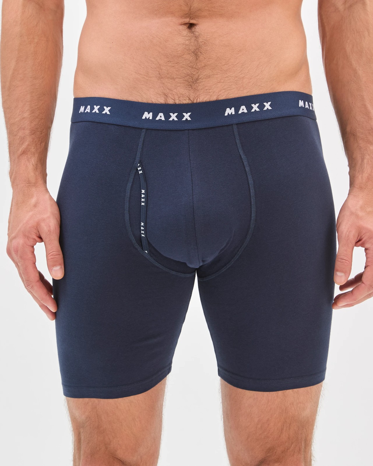 Maxx Australian Cotton Long Length Trunks - Navy 2 of 3
