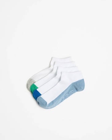Cotton Blend Logo Lightweight Low Cut Socks 4 Pack - Bonds
