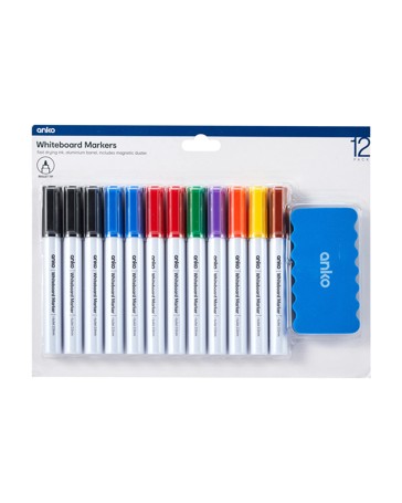 Anko 12 Pack Whiteboard Markers