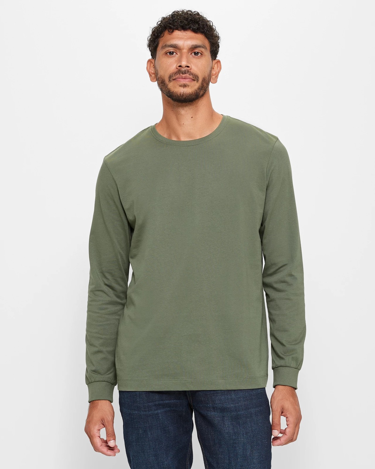 Australian Cotton Long Sleeve T-Shirt - Khaki | Target Australia