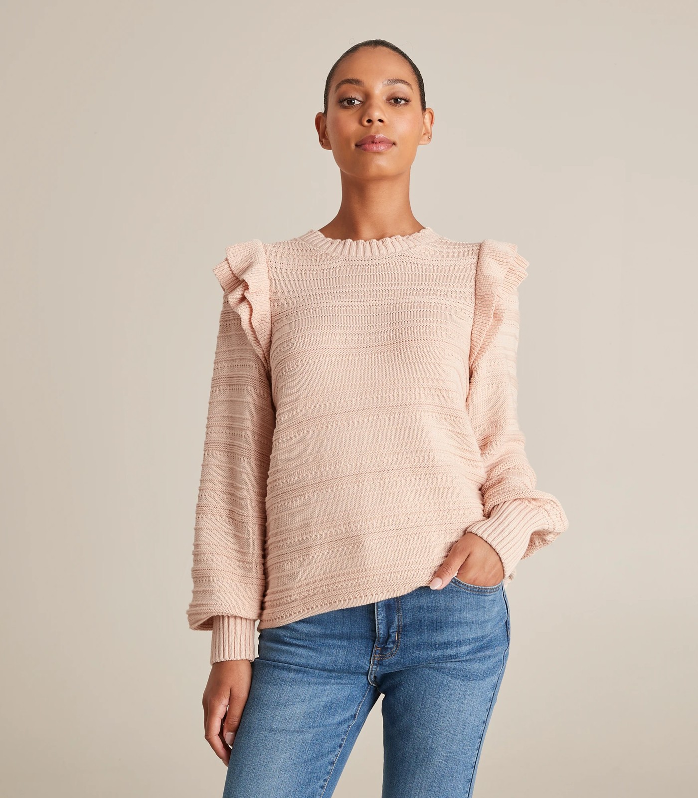 Frill on sale knit jumper