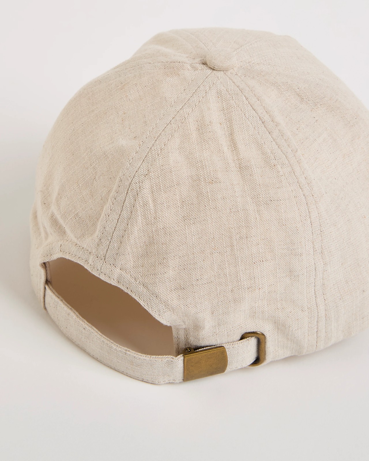 Cotton Linen Blend Cap - Natural 3 of 3