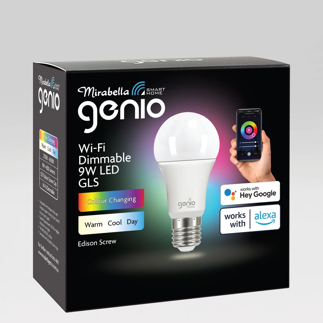 Mirabella Genio Wi-Fi Dimmable 9W LED GLS | Target Australia