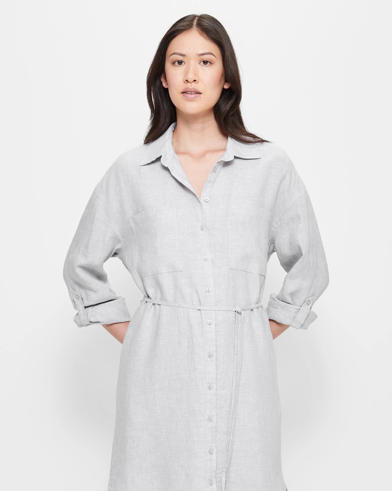 European Linen Midi Shirt Dress | Target Australia