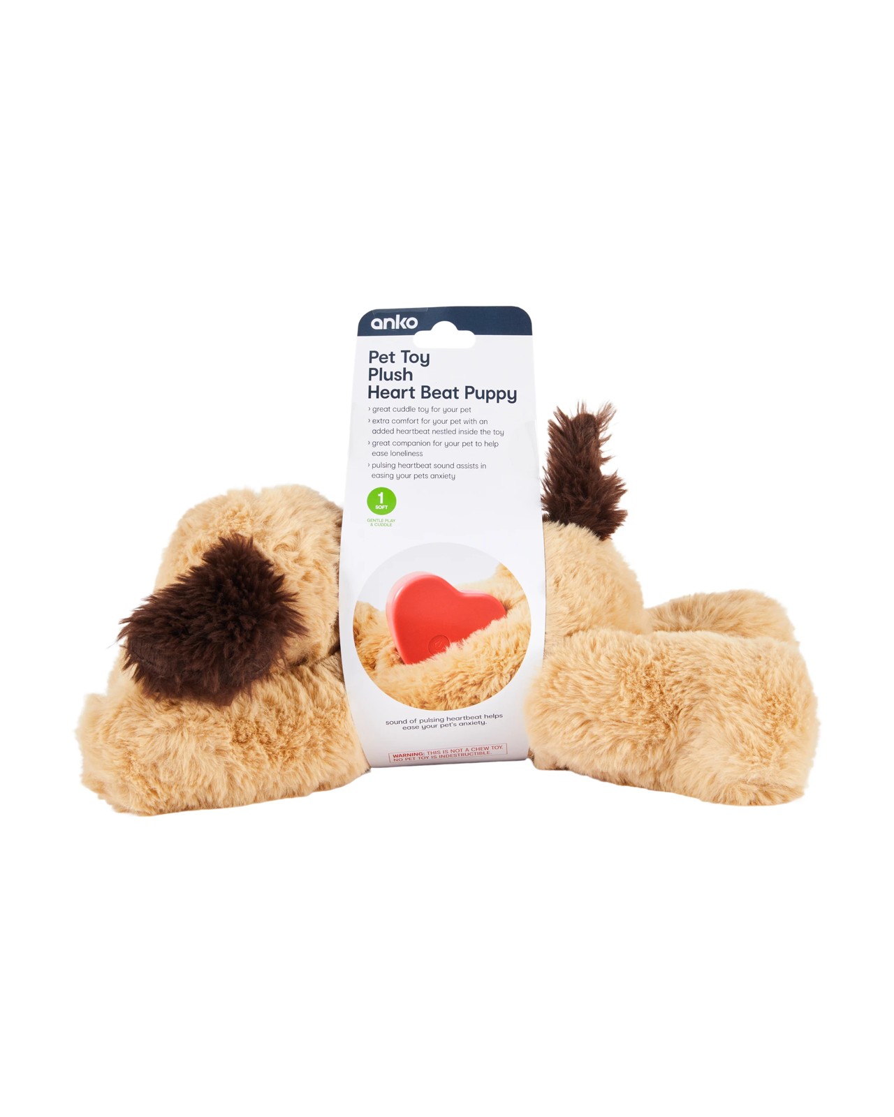 Pet Toy Dog Plush with Heart Beat - Anko 5 of 5