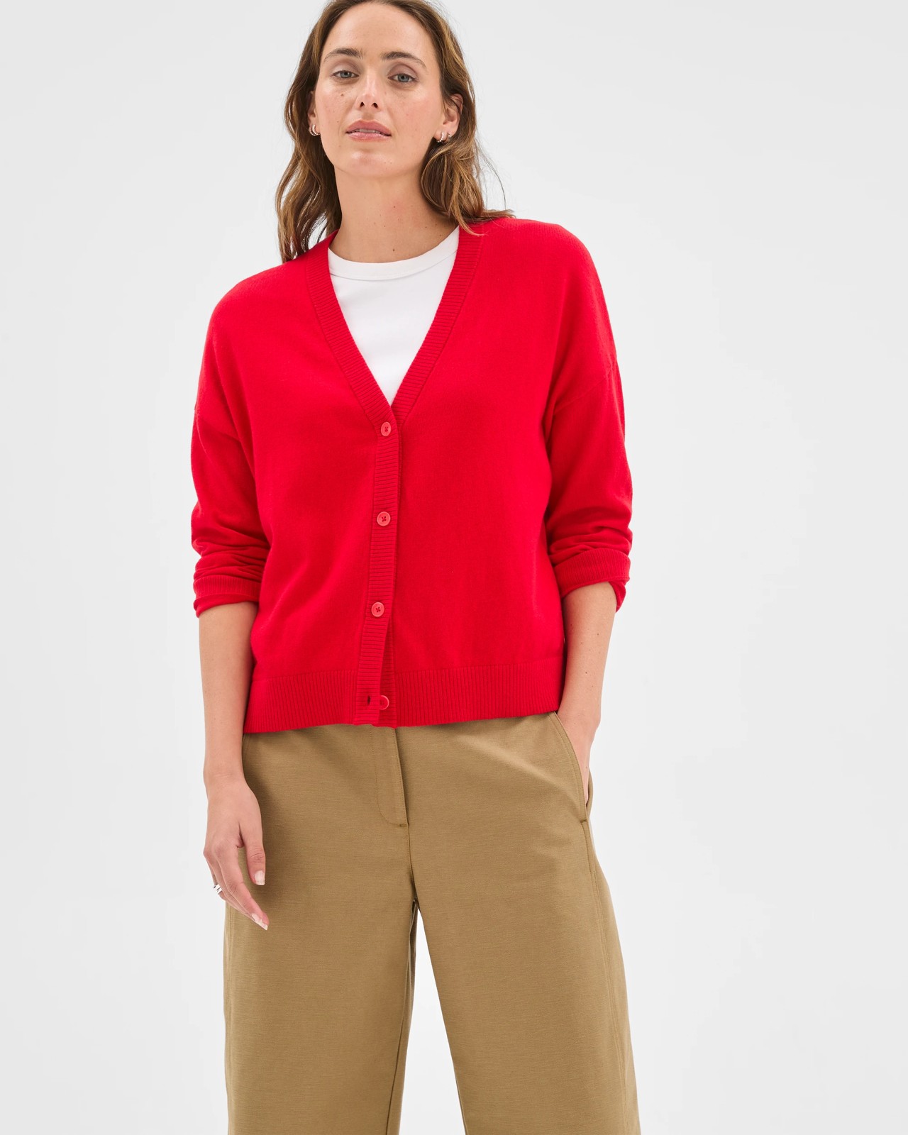 Relaxed Forward Seam Barrel Leg Pants - Elm 4 of 5
