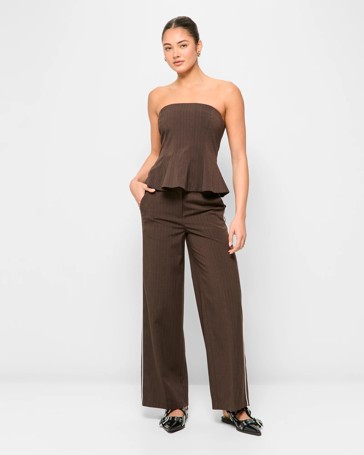 Side Stripe Wide Leg Pants - Lily Loves