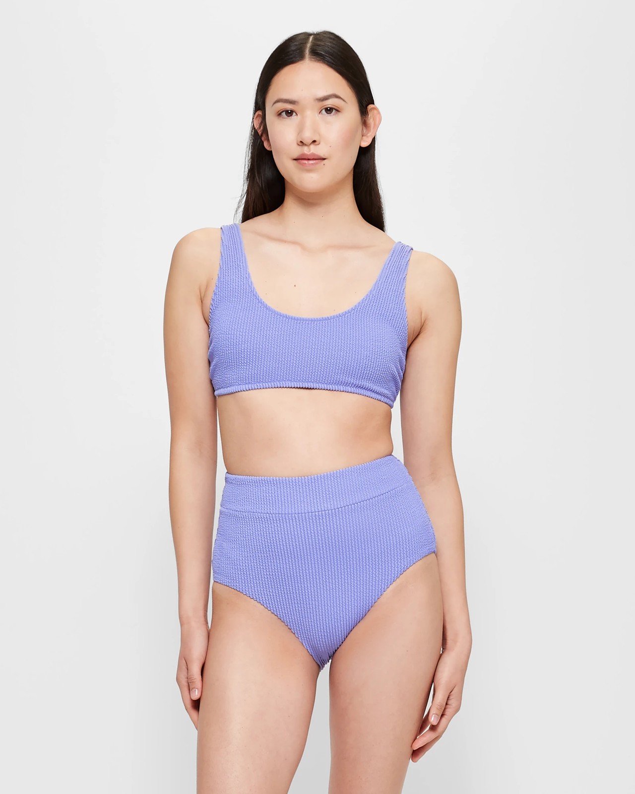 Next by Athena Good Karma Just Right Crinkle High Neck Swim Bra Top & Never  Tight Crinkle High Waist Swim Bottom