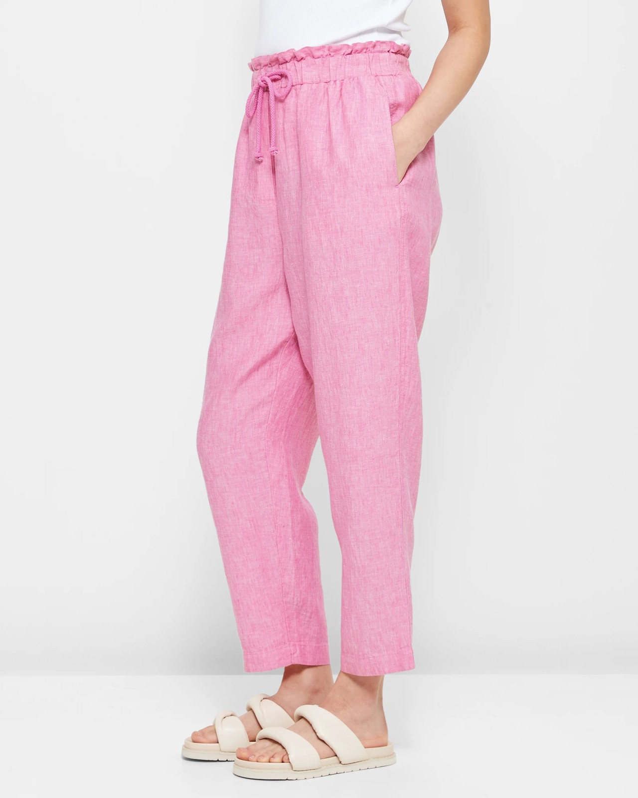 Pink Linen Pants