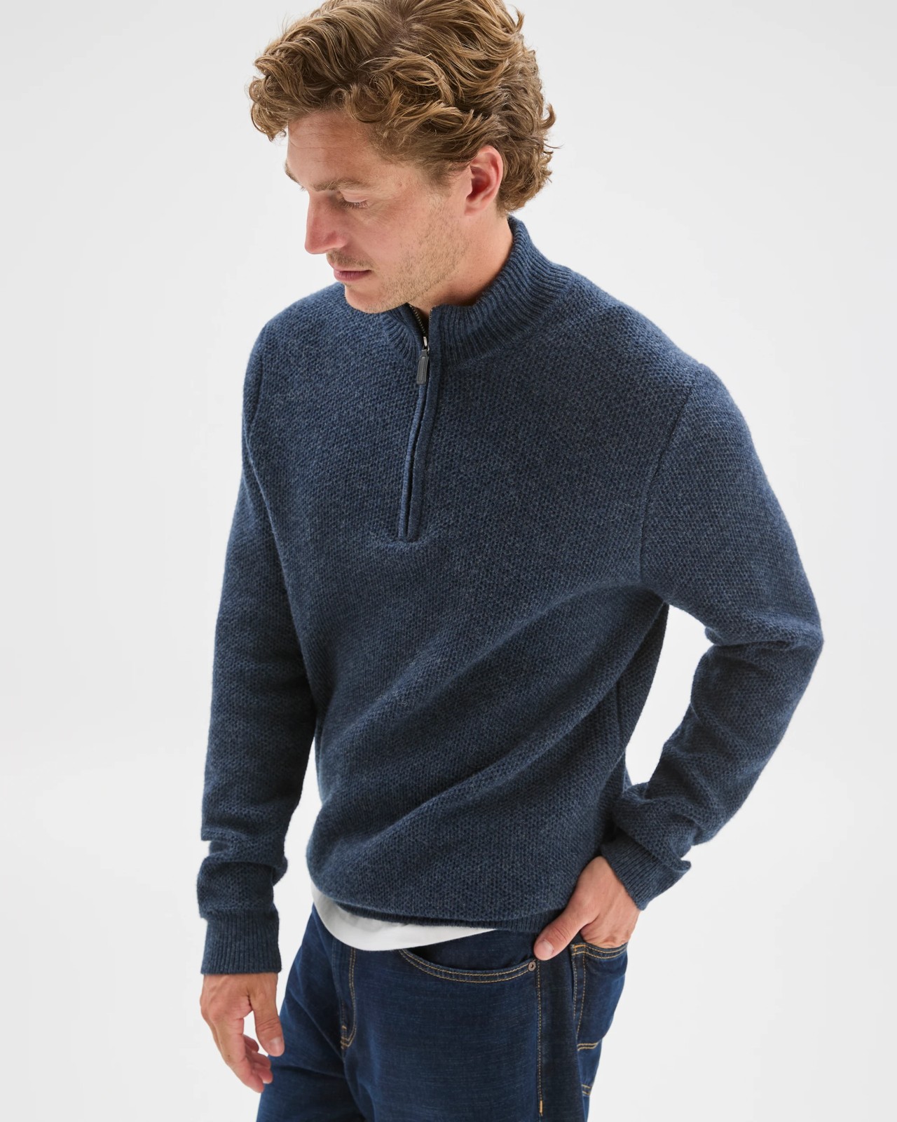 Lambswool 1/2 Zip Knit Jumper 5 of 5