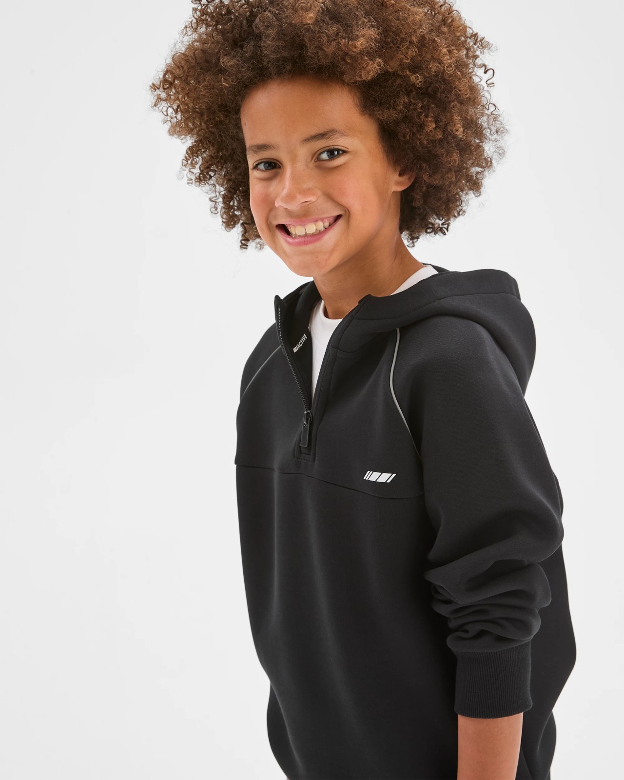 Active Australian Cotton Blend Popover Hooded Jumper - Black 3 of 5