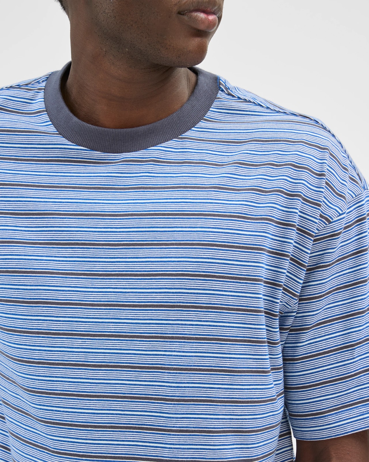 Commons Australian Cotton Stripe T-Shirt - Blue / Stripe 5 of 6