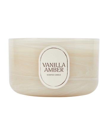 Anko Swirl Vanilla Amber Glass Candle