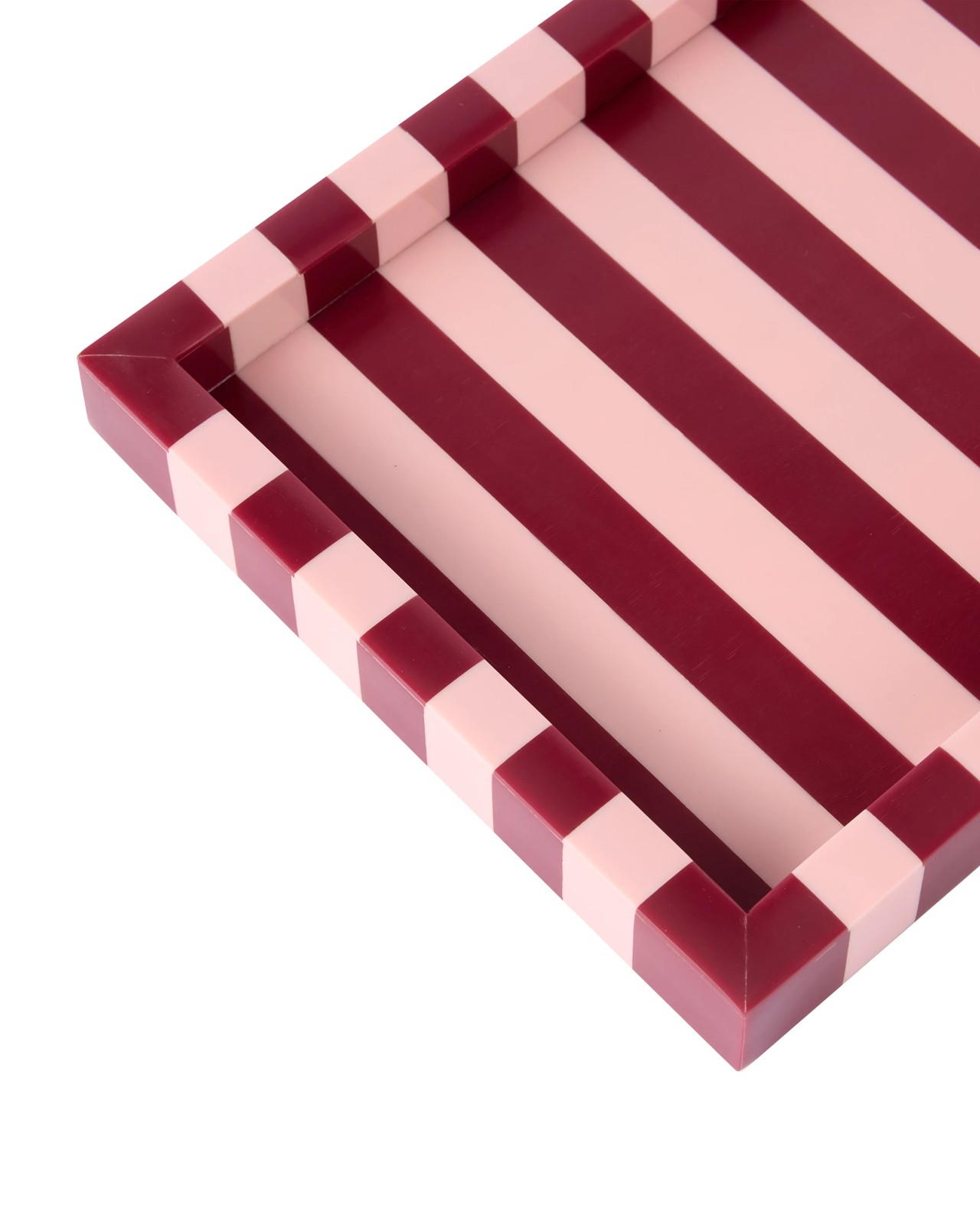 Anko Pink and Berry Stripe Decor Tray 4 of 6