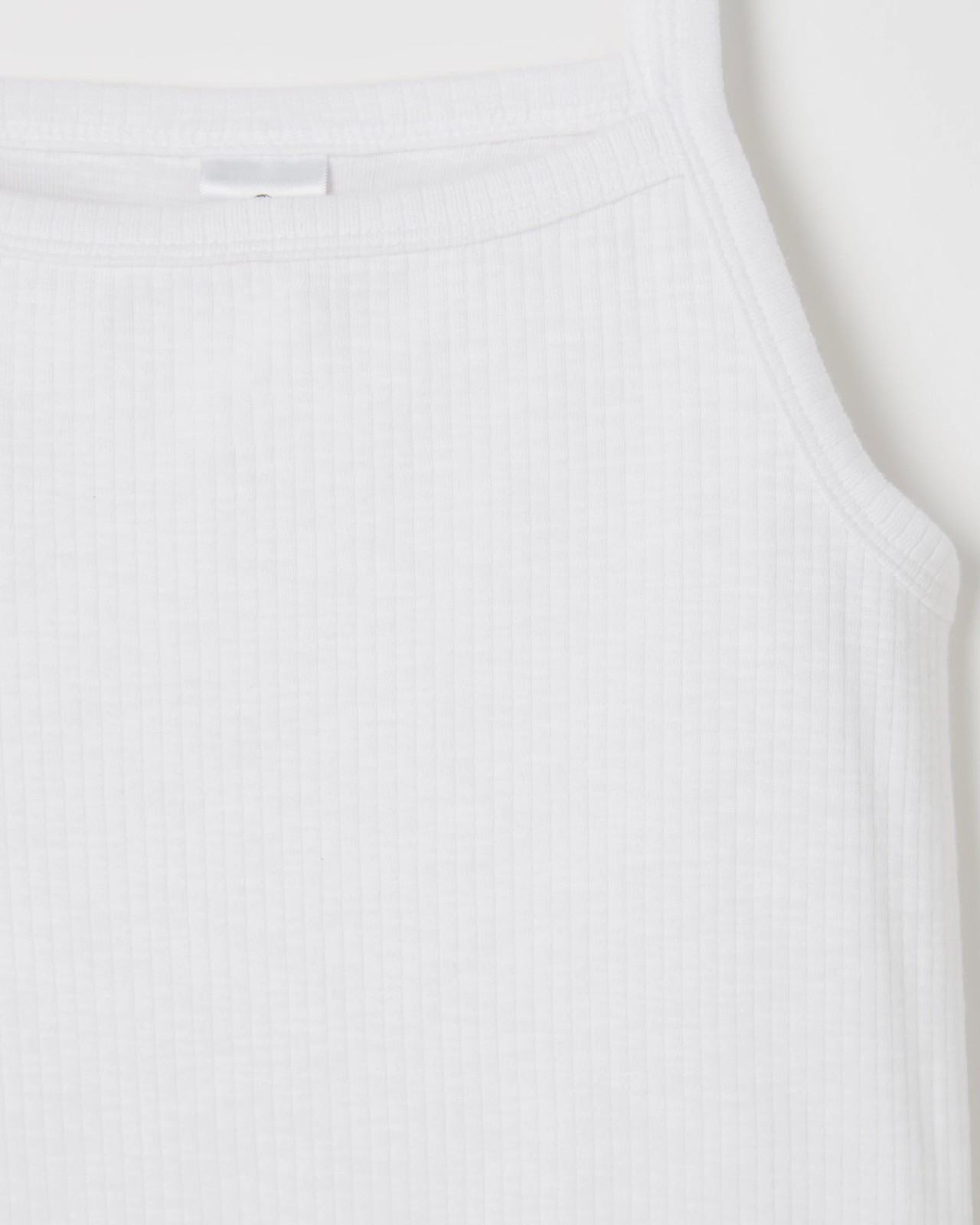 Essential Slub Rib Singlet - White 4 of 5