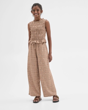 Wide Leg Textured Pants