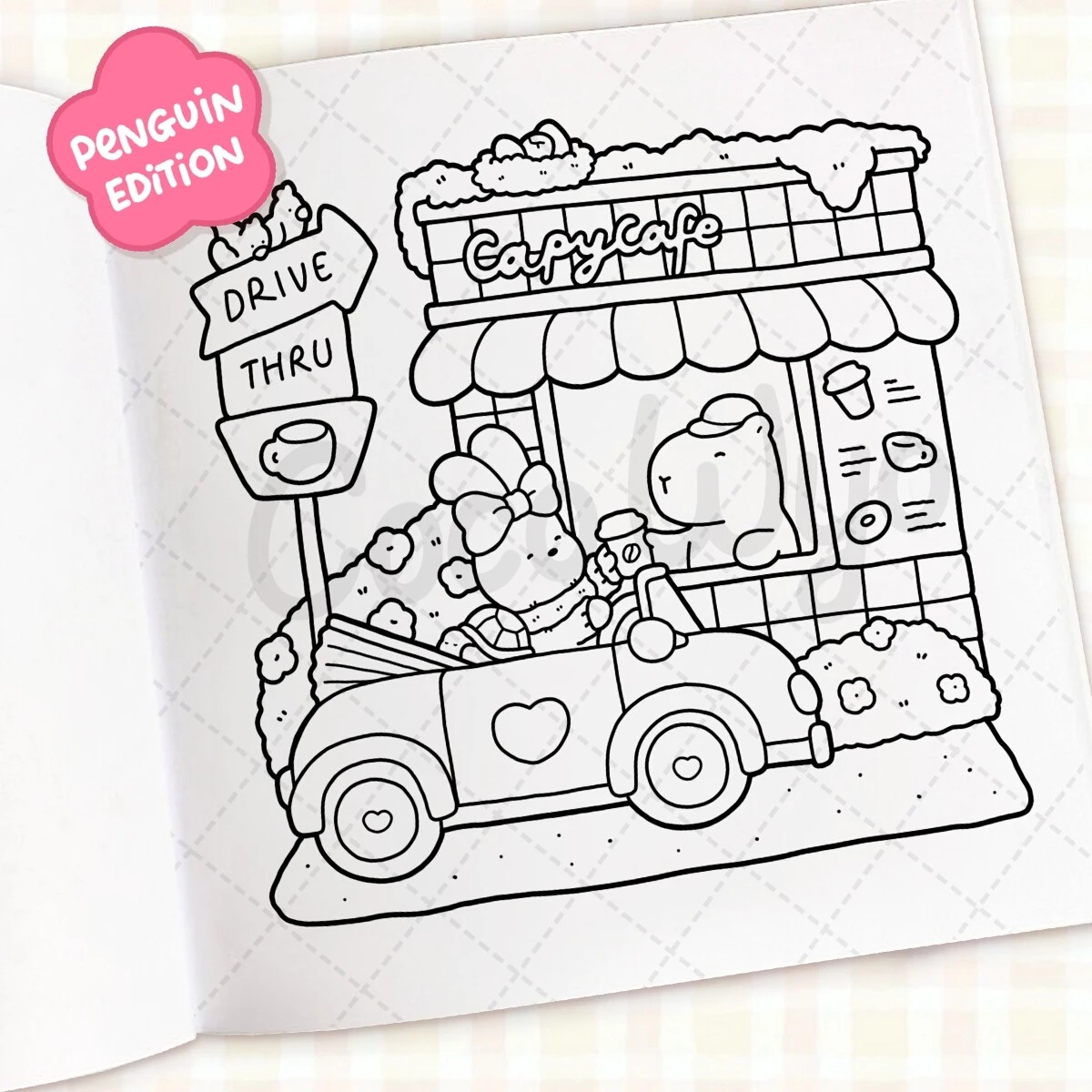 Cozy Cafe: Cute and Comfy Colouring Book by Coco Wyo - Book 3 of 6