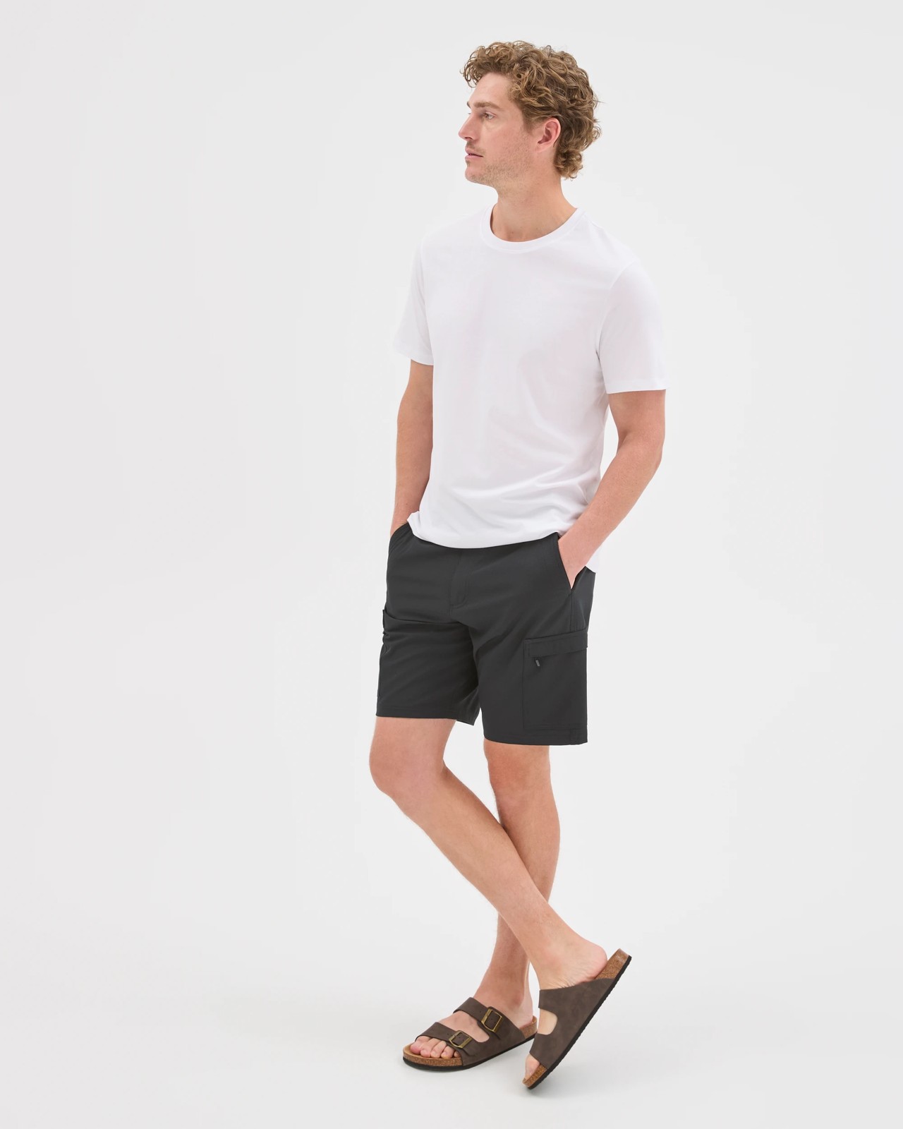 Hybrid Cargo Swim Boardshorts - Black 2 of 5