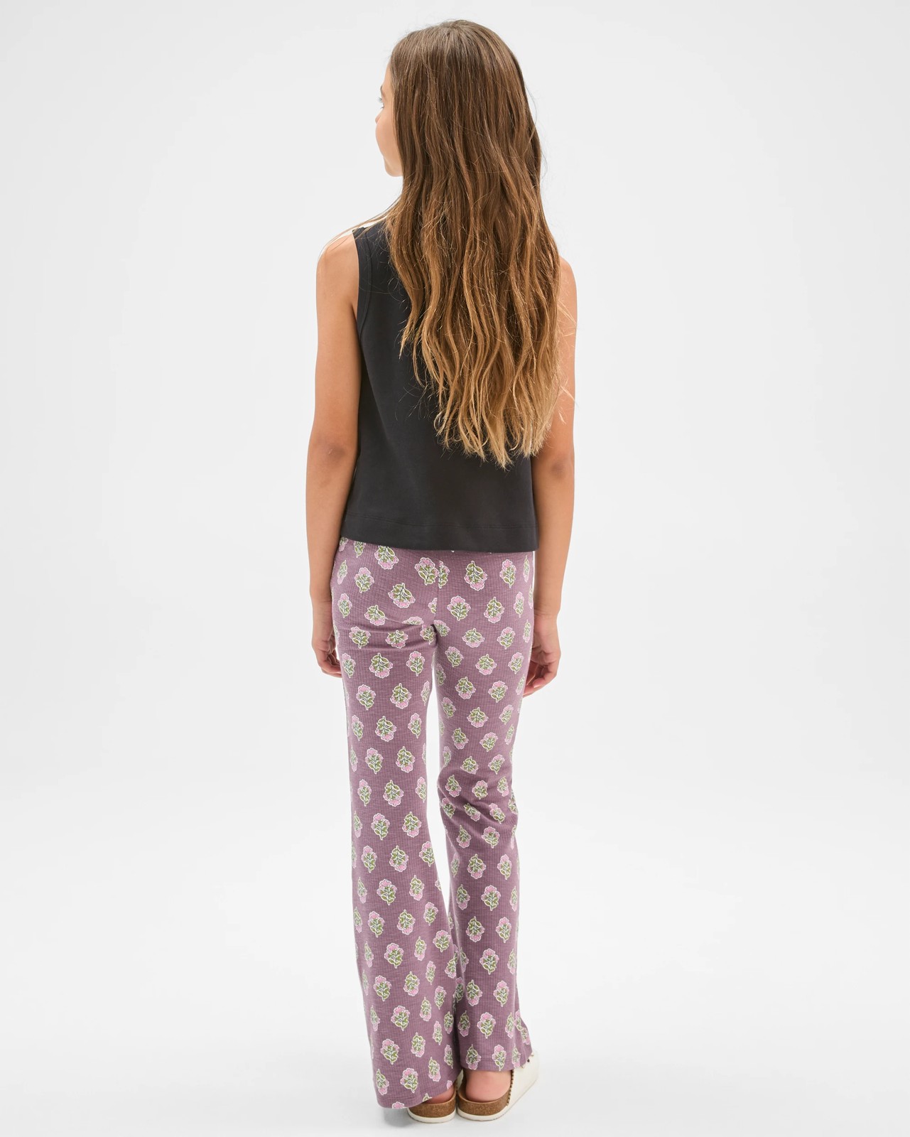 Ribbed Flare Leggings - Woodblock Purple 4 of 6
