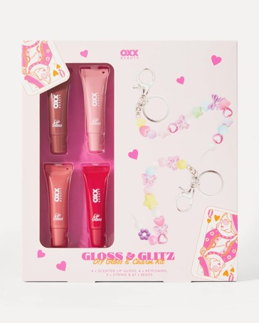 OXX Beauty 77 Piece Gloss and Glitz DIY Gloss and Charm Kit