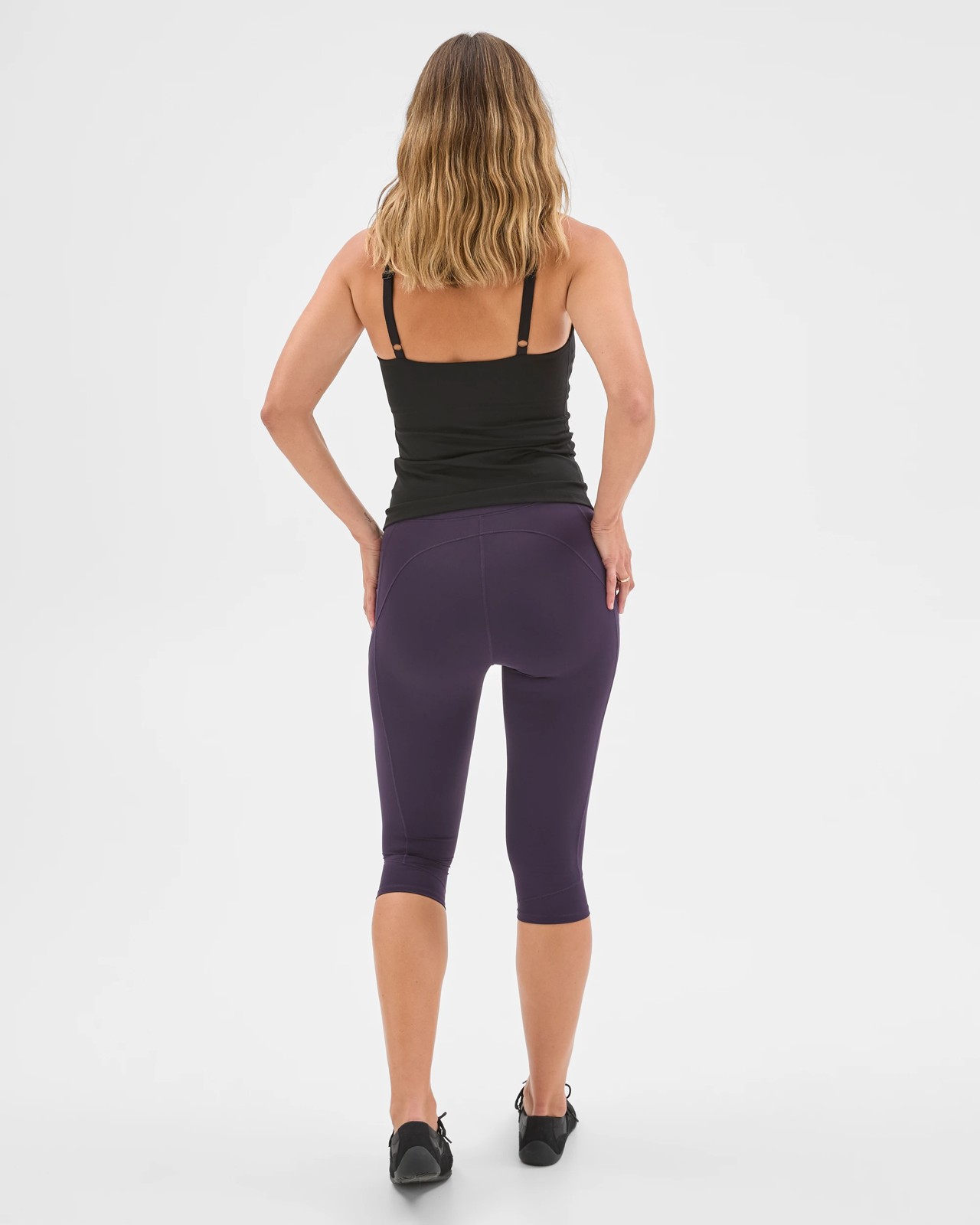 Active Infinity Sculpt Crop Length Tights - Purple Midnight 6 of 6