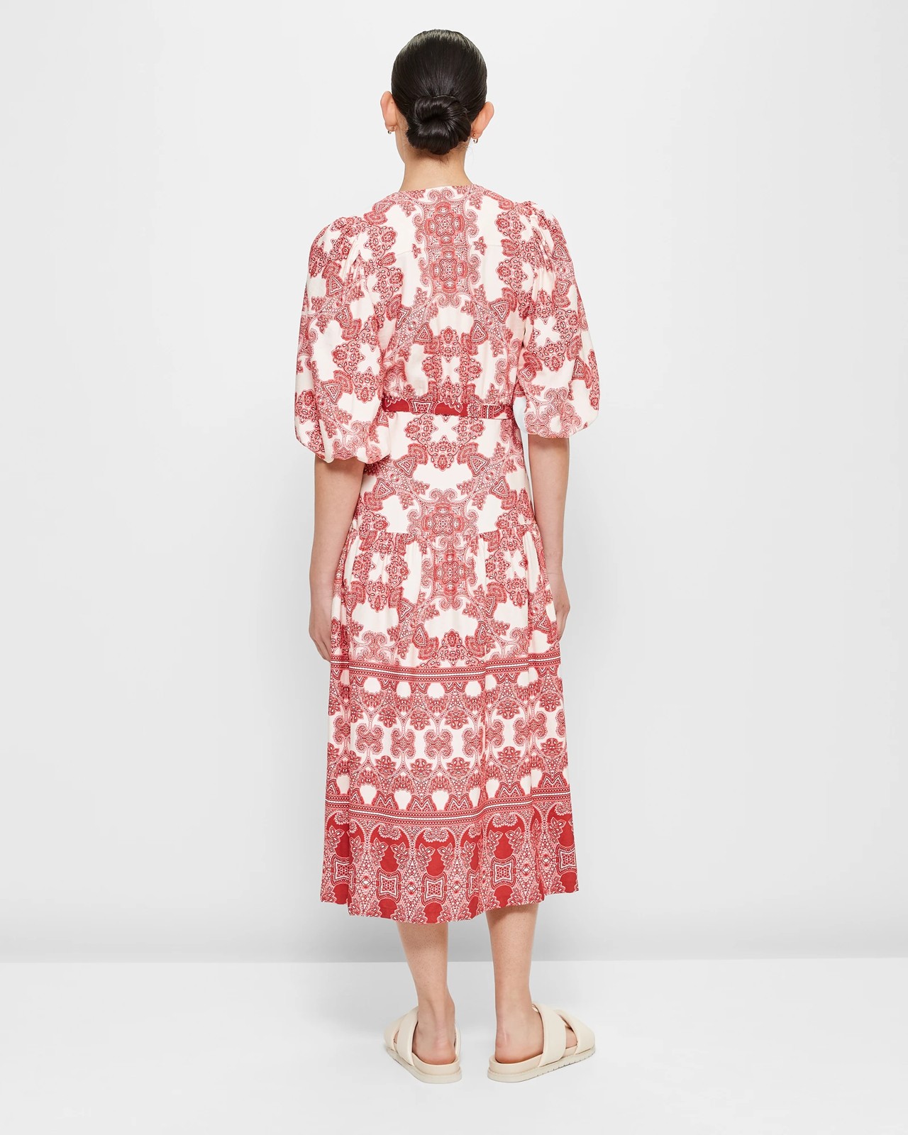 V-Neck Button Through Shirt Dress - Preview 4 of 4