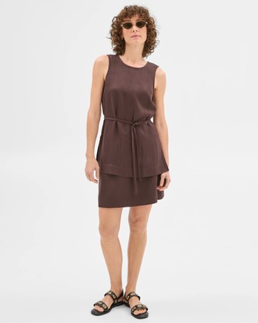 Summer Twill Sleeveless Belted Top - Preview