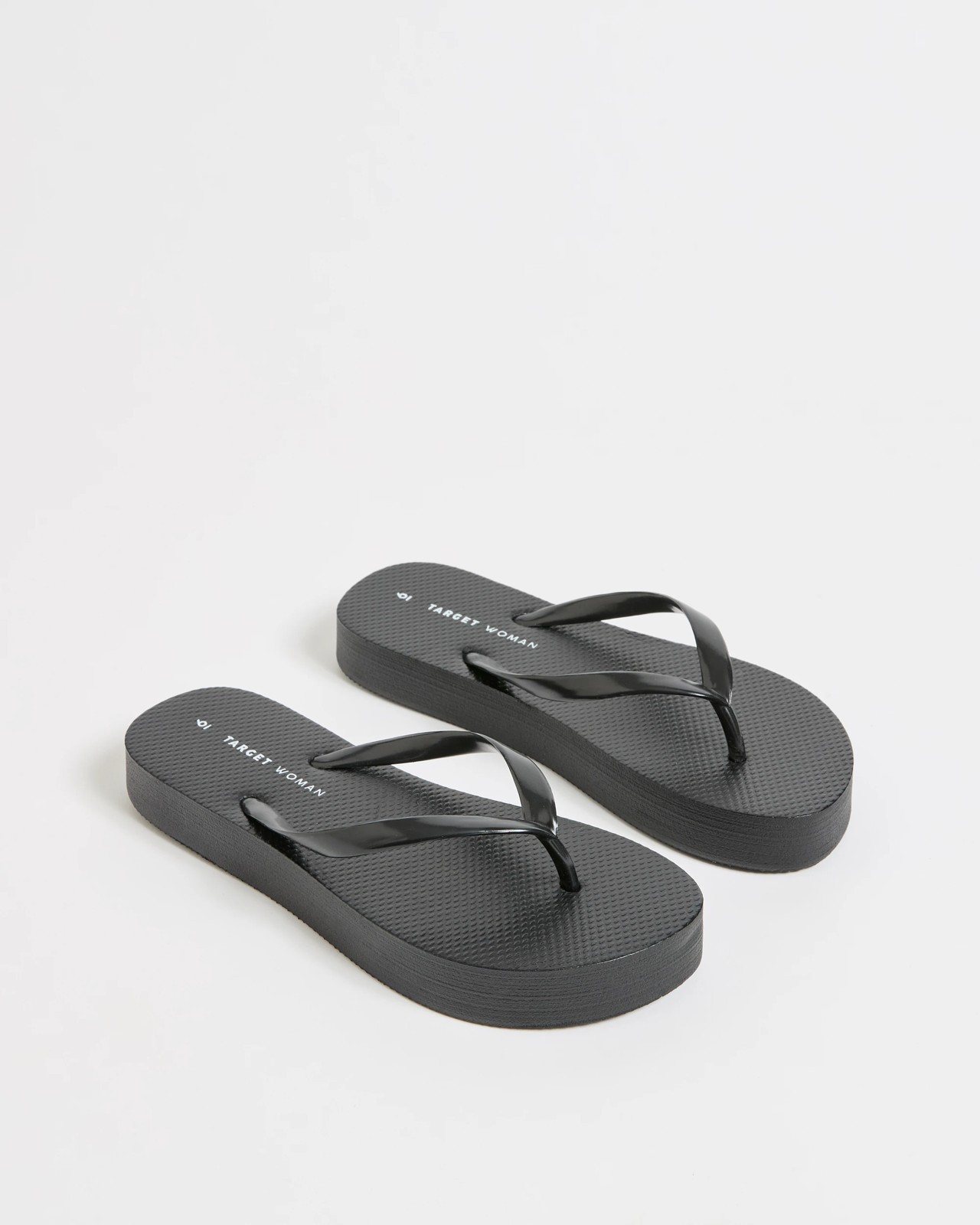 Sarah Square Toe Flatform Thongs - Black 2 of 3