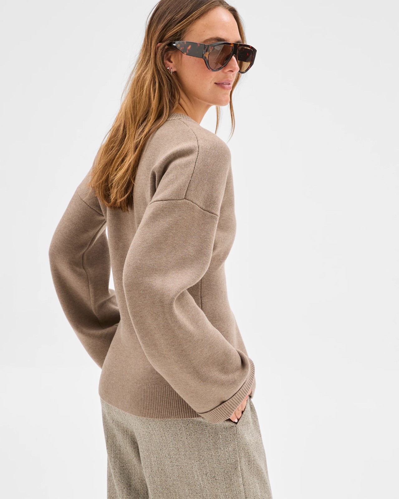Preview Longline Knit Cardigan - Moon Grey Marle 4 of 6