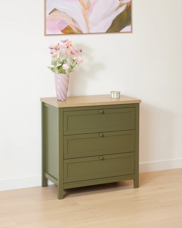 Anko Oliver 3 Drawer Chest - Green