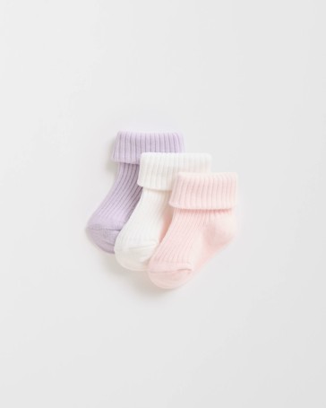 Baby Unisex 3 Pack Turnover Socks