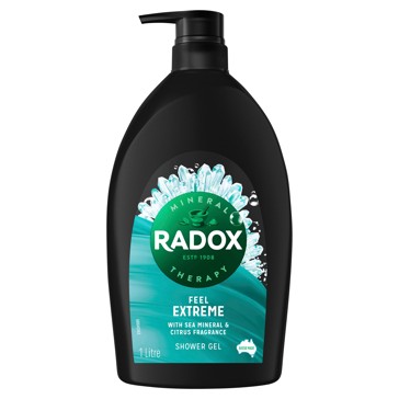 Radox Feel Extreme Shower Gel 1L - Sea Minerals and Citrus Fragrance