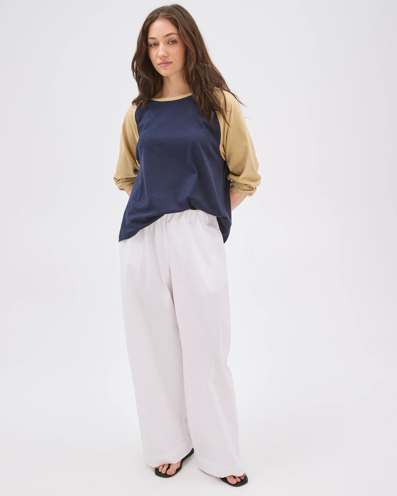 Lily Loves Australian Cotton Poplin Wide Leg Pants - White 2 of 6