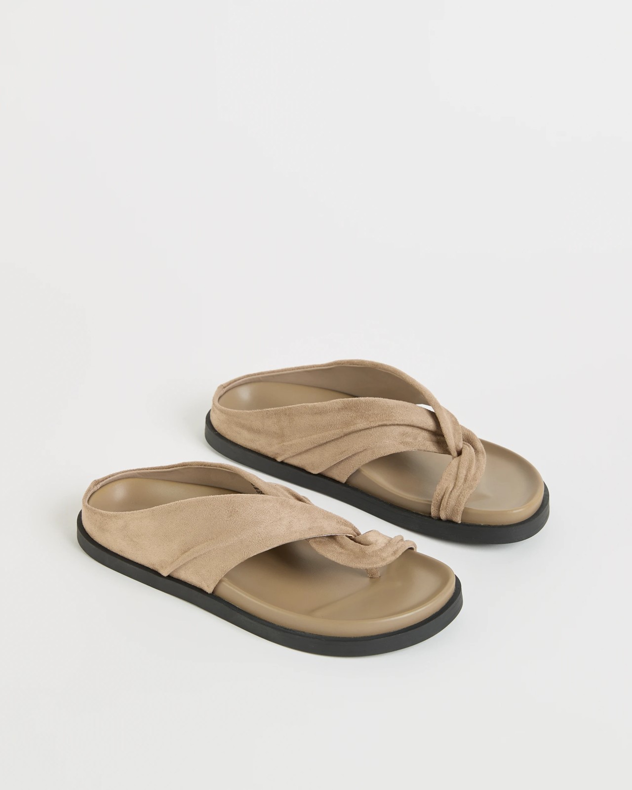 Toe Post Wrap Moulded Footbed Sandals - Tina - Taupe 2 of 3