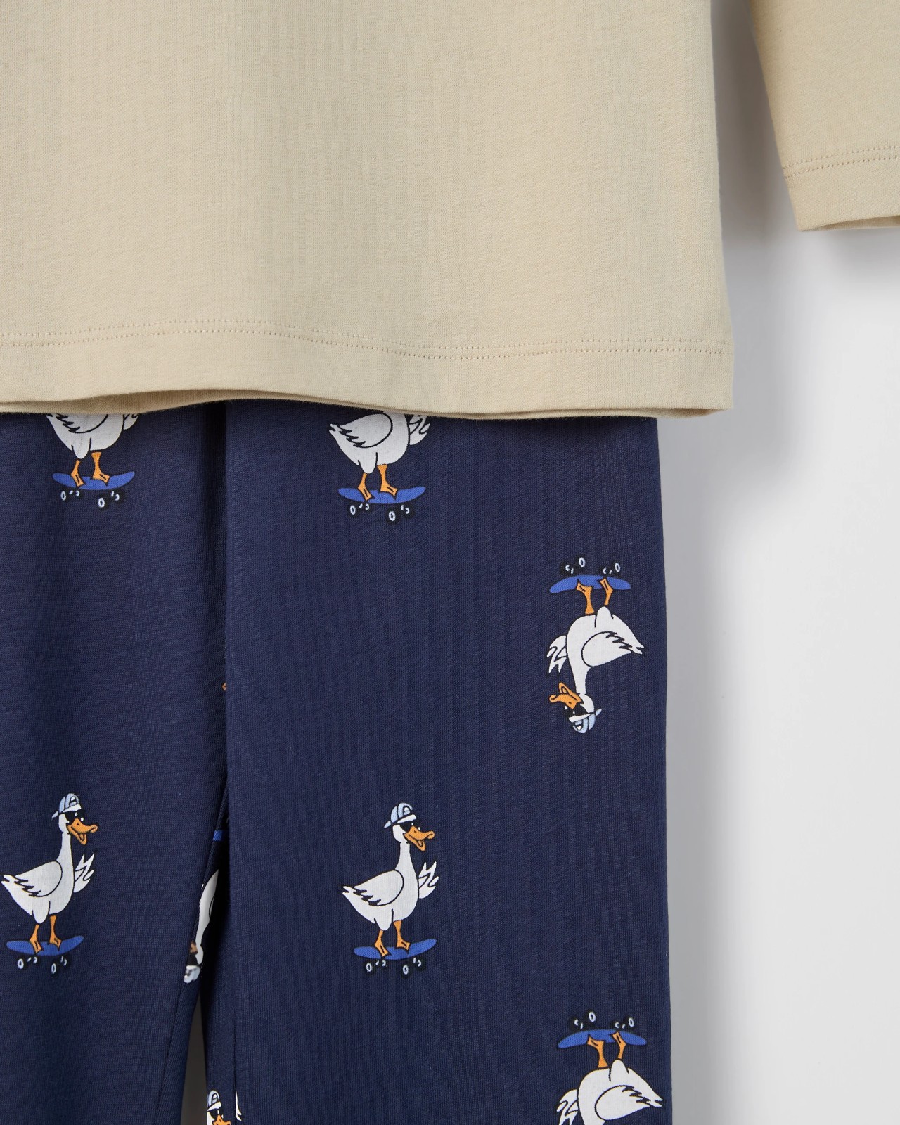 Australian Cotton Younger Boys Oversized Lounge Knit Pyjama Set - Goose 3 of 4