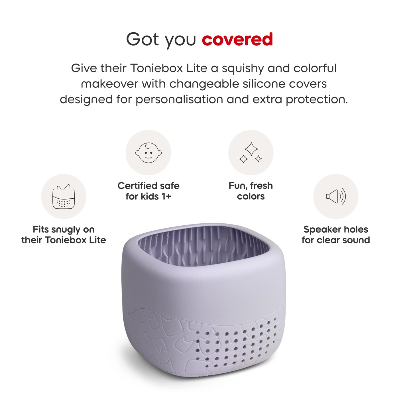 Toniebox Lite Cover - Pastel Lilac 4 of 6