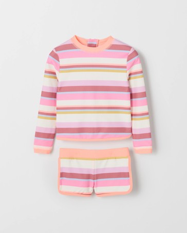 Long Sleeve Swim Rashie and Shorts Set