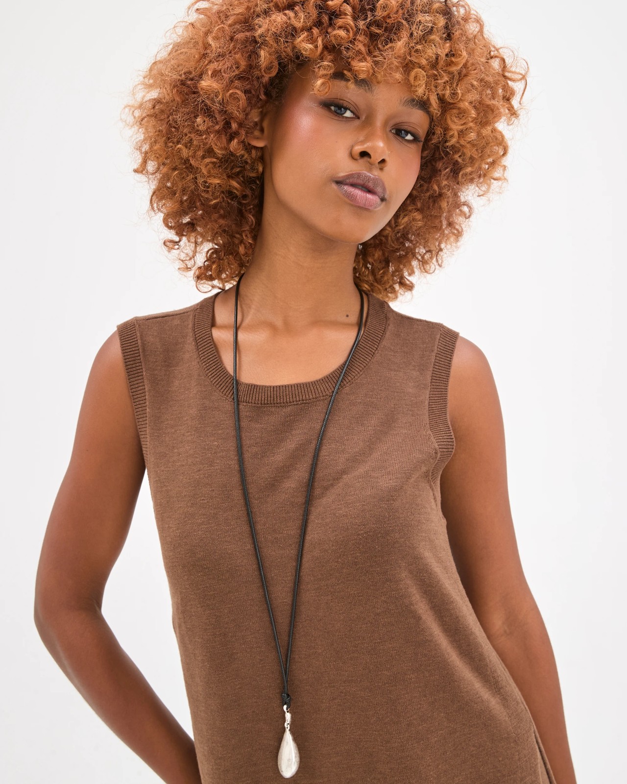 Petites Australian Cotton Blend Longline Knit Tank Top 3 of 5