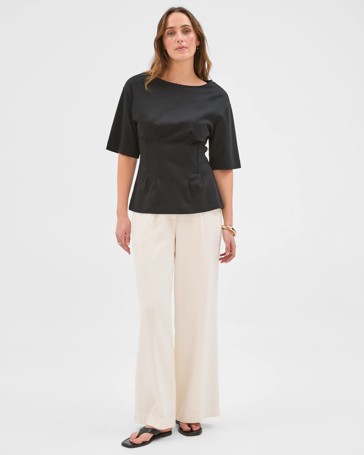 Preview Australian Cotton Waist Detail T-Shirt