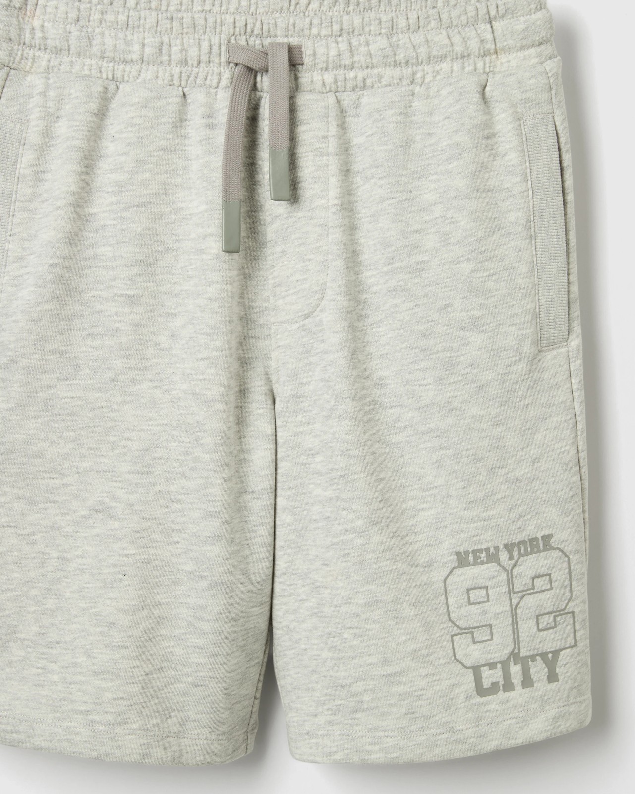 Australian Cotton Blend Fleece Sweat Shorts - Grey Marle 6 of 6
