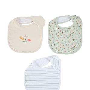 Anko 3 Pack Organic Cotton Bibs - Flora product image