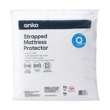 Strapped Mattress Protector, Queen Bed - Anko
