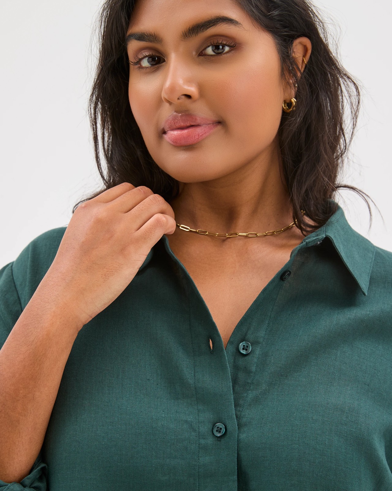 Plus Size European Linen Shirt 5 of 6