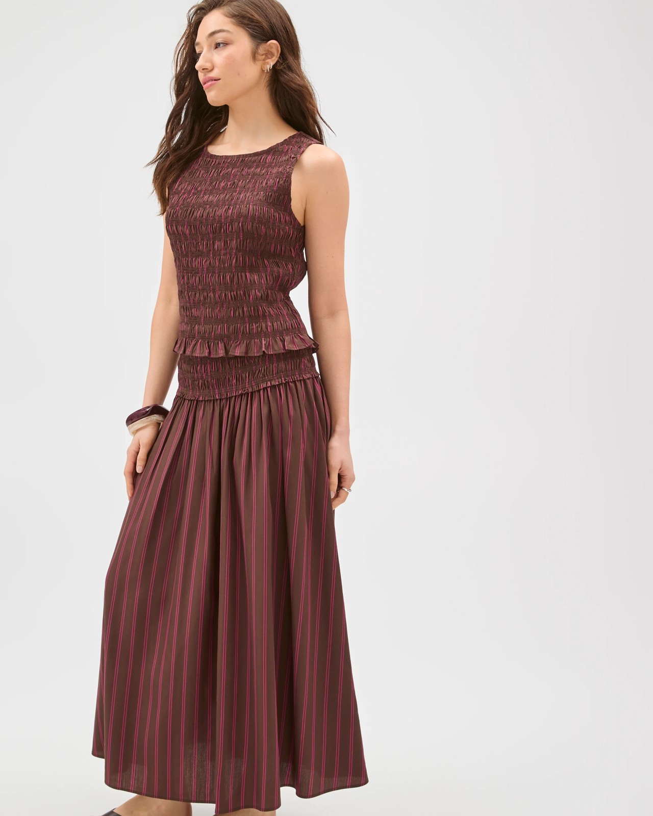 Lily Loves Shirred Waist Midi Skirt 3 of 5