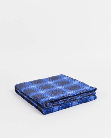 Bailey Check Throw - Peacoat