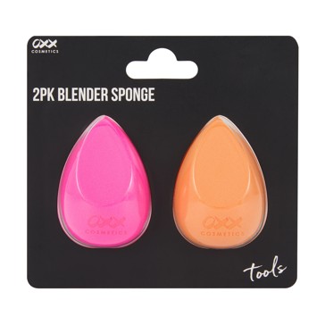 2 Pack Blender Sponge, Pink and Orange - OXX Cosmetics