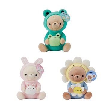 Hoodie Bear Plush Toy, Assorted - Anko