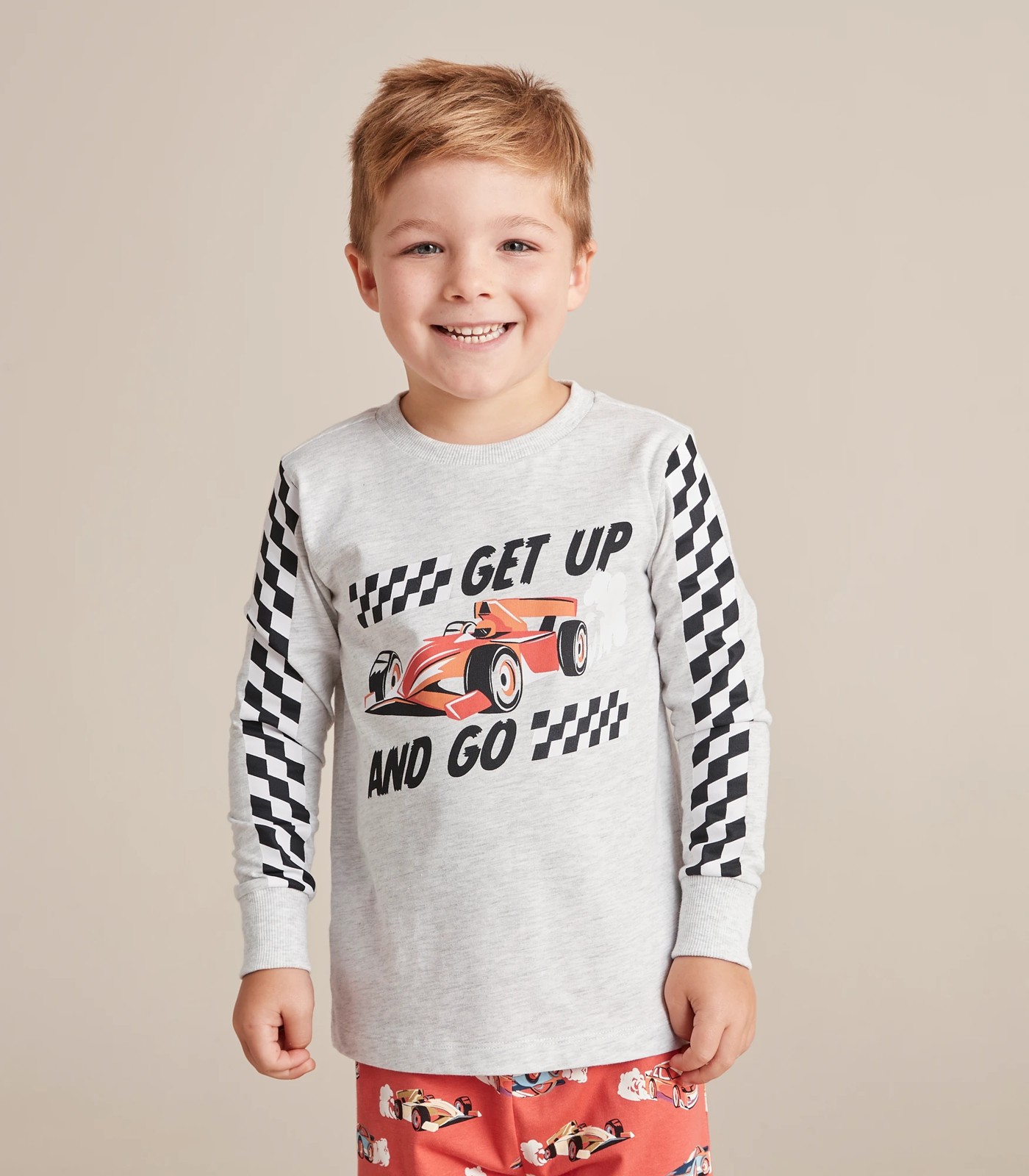 Organic Cotton Racing Pyjama Set Target Australia